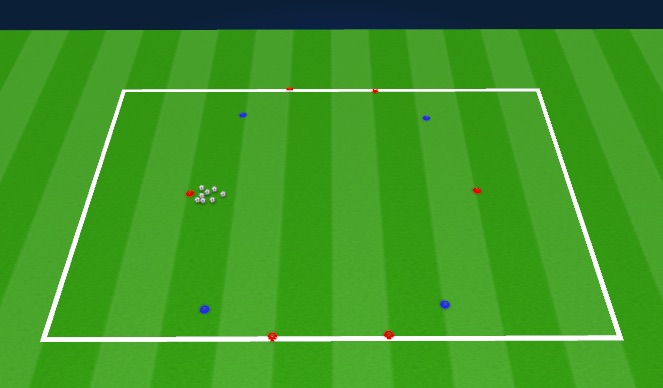 Football/Soccer Session Plan Drill (Colour): Smothering at Feet