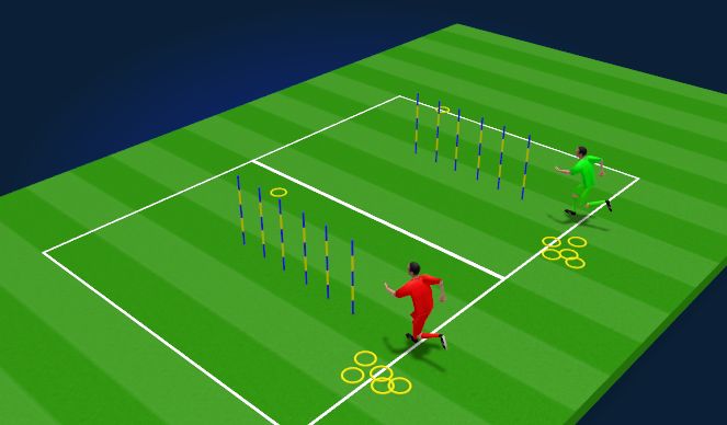 Football/Soccer Session Plan Drill (Colour): hoop target bean bag