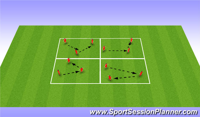 Football/Soccer Session Plan Drill (Colour): Warm Up