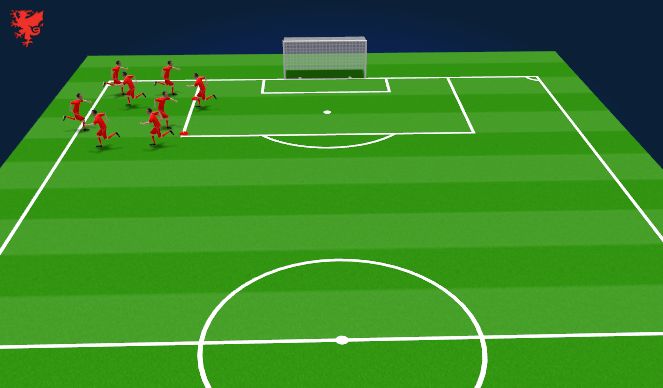 Football/Soccer Session Plan Drill (Colour): Warm Up 