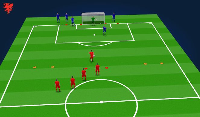 Football/Soccer Session Plan Drill (Colour): Skill