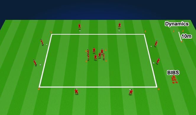 Football/Soccer Session Plan Drill (Colour): Warm up