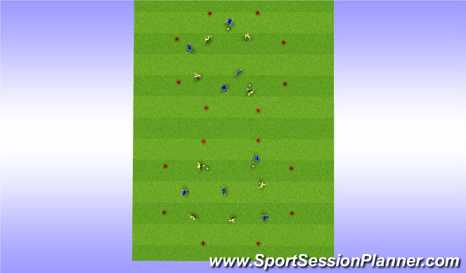 Football/Soccer Session Plan Drill (Colour): Warm Up - Part One