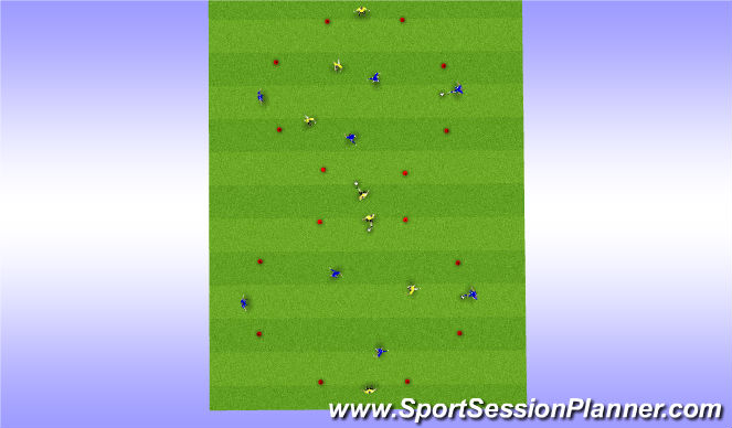 Football/Soccer Session Plan Drill (Colour): Warm Up - Part Two