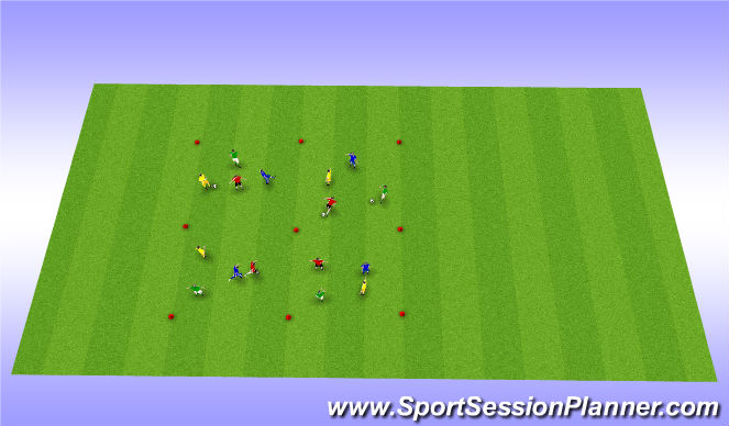 Football/Soccer Session Plan Drill (Colour): Warm Up
