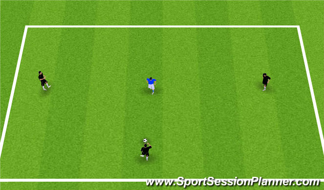 Football/Soccer Session Plan Drill (Colour): 3v1 Keep Away