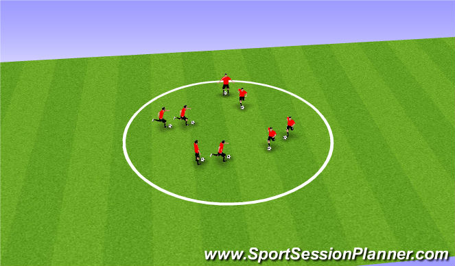 Football/Soccer Session Plan Drill (Colour): Shadow Dribbling