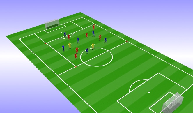 Football/Soccer Session Plan Drill (Colour): 8v2 - Two touches possession 