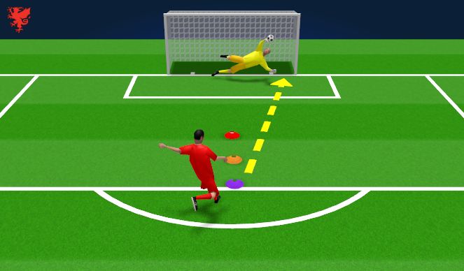 Football/Soccer Session Plan Drill (Colour): Mid height dives