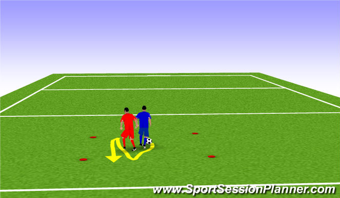 Football/Soccer Session Plan Drill (Colour): Phase 1: Development of basic skill