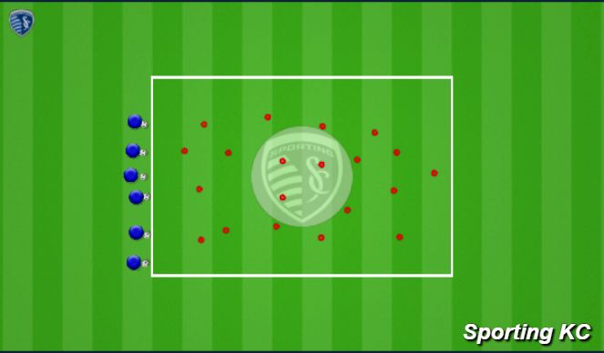 Football/Soccer Session Plan Drill (Colour): Finding Blue