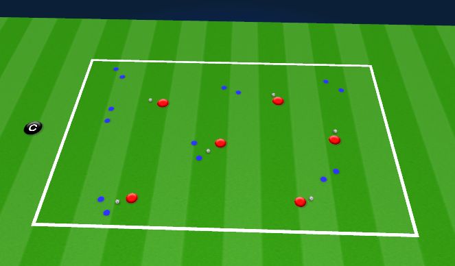 Football/Soccer Session Plan Drill (Colour): Gates Dribbling
