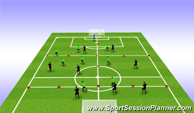 Football/Soccer Session Plan Drill (Colour): GAME RELATED PRACTICE