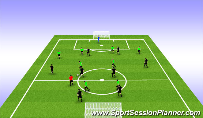 Football/Soccer Session Plan Drill (Colour): CONDITIONED GAME