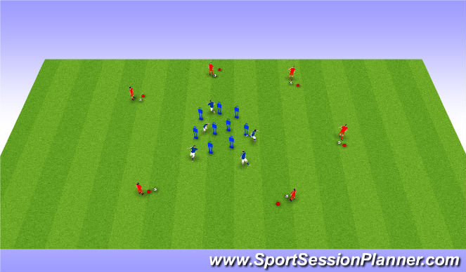 Football/Soccer Session Plan Drill (Colour): Warmup Receiving