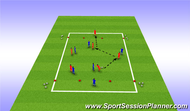 Football/Soccer Session Plan Drill (Colour): Conditioned game