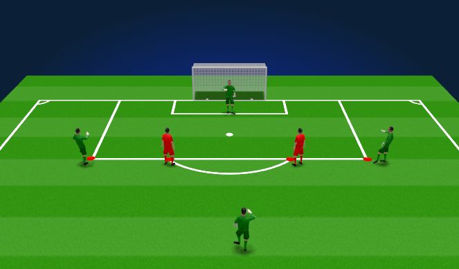 Football/Soccer Session Plan Drill (Colour): Playing Out (2 Pressure)