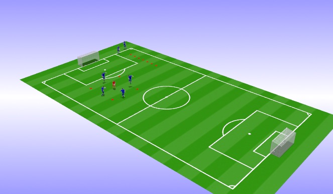 Football/Soccer Session Plan Drill (Colour): Warm up - Rond with Rotation