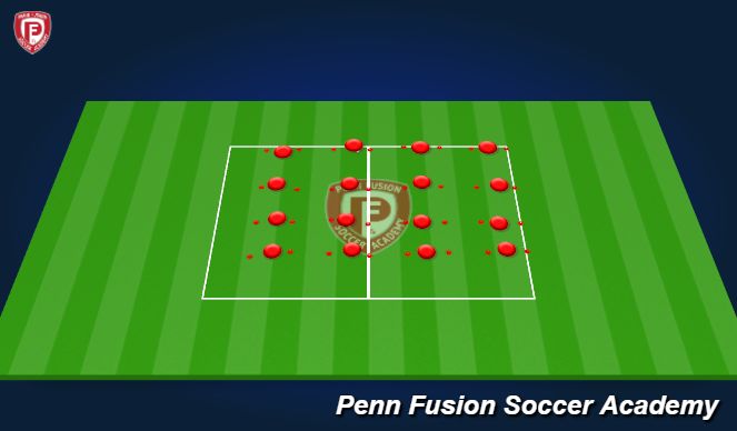 Football/Soccer Session Plan Drill (Colour): Ball mastery warm up