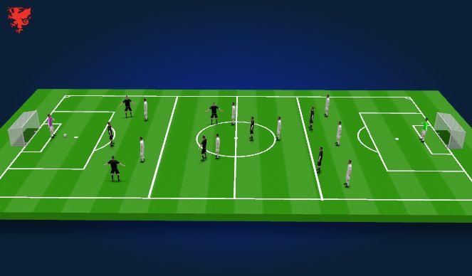 Football/Soccer Session Plan Drill (Colour): Whole