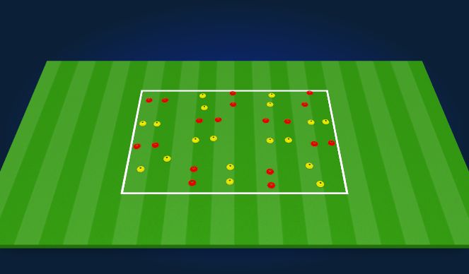 Football/Soccer Session Plan Drill (Colour): Dribble Thru Gates