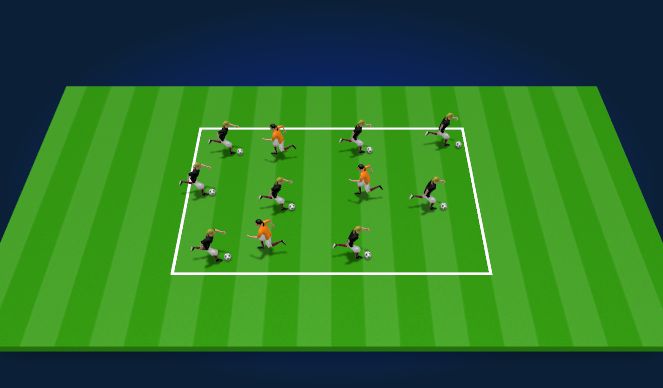 Football/Soccer Session Plan Drill (Colour): Freeze Tag