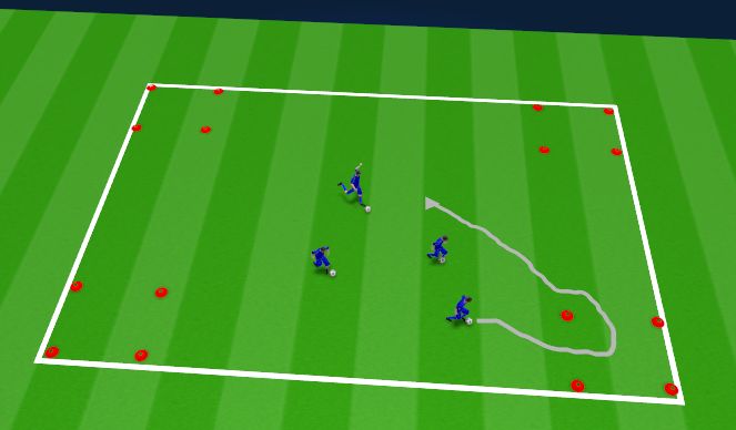 Football/Soccer Session Plan Drill (Colour): Pattern Dribbling
