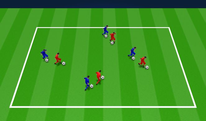 Football/Soccer Session Plan Drill (Colour): Shadow Dribbling