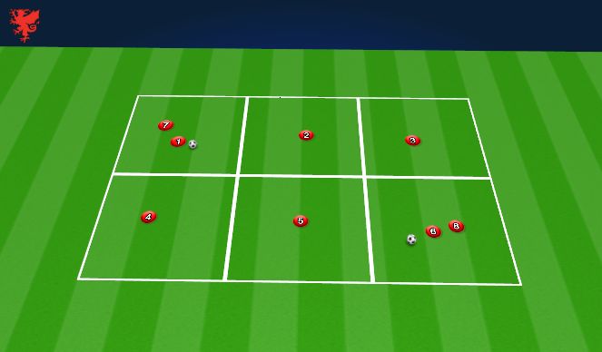 Football/Soccer Session Plan Drill (Colour): Technical practice - 10-15 mins