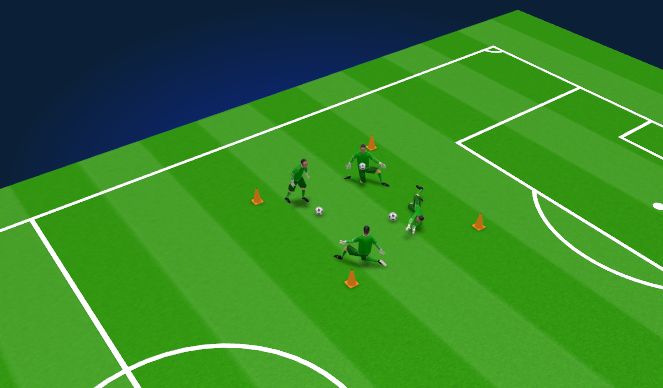 Football/Soccer Session Plan Drill (Colour): warm up
