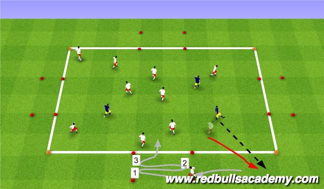 Football/Soccer Session Plan Drill (Colour): Warm-up