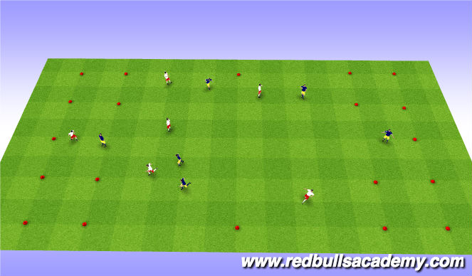 Football/Soccer Session Plan Drill (Colour): Conditioned Game