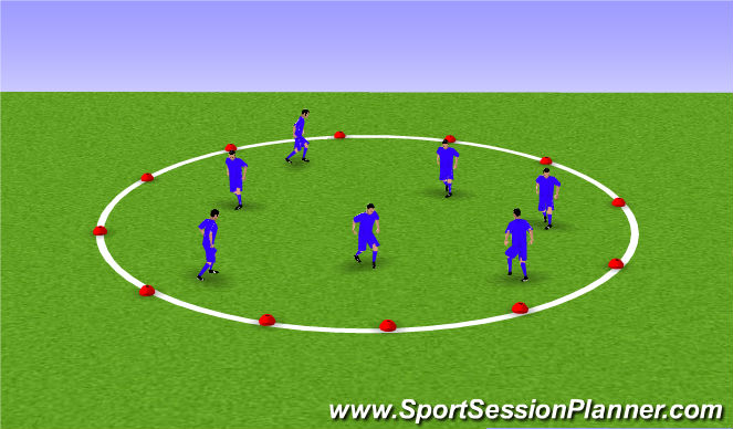 Football/Soccer Session Plan Drill (Colour): Bumper cars warm up