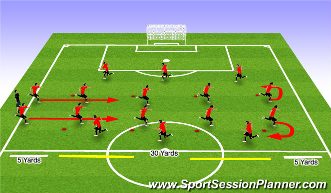 Football/Soccer Session Plan Drill (Colour): FIFA 11 Warm-Up