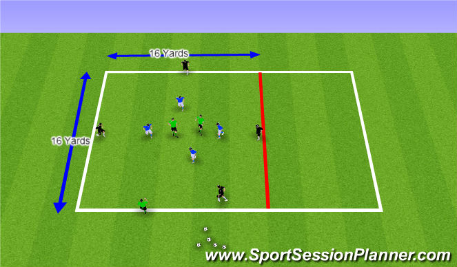 Fútbol Ejercicio del Plan de Sesiones (Color): Rondo 11 Players