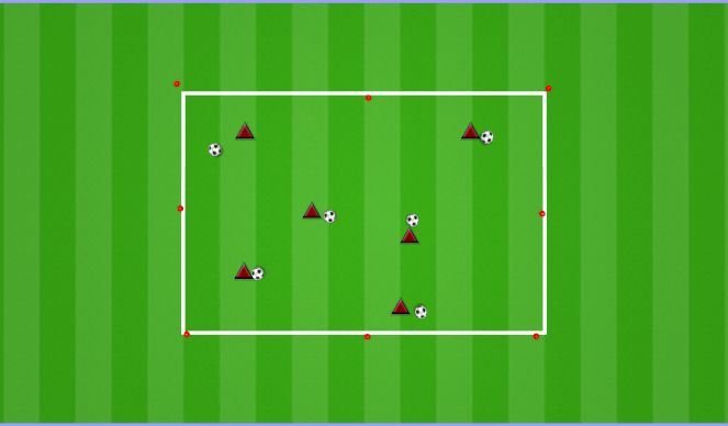Football/Soccer Session Plan Drill (Colour): GRID DRIBBLE