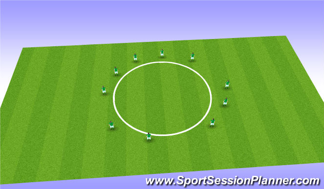Football/Soccer Session Plan Drill (Colour): skill circle
