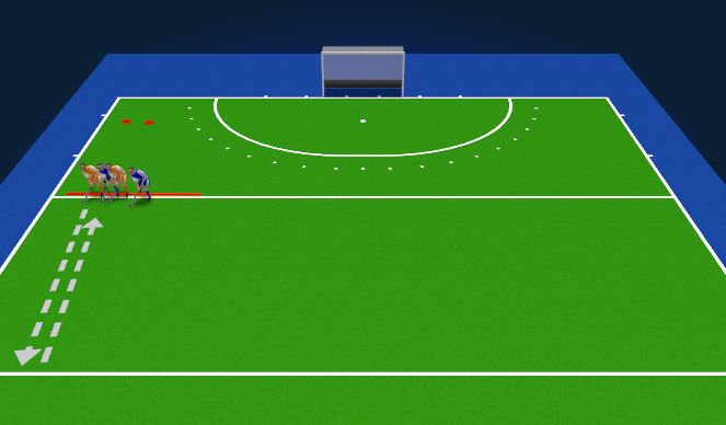 Hockey Session Plan Drill (Colour): Warming- up