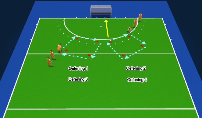 Hockey Session Plan Drill (Colour): Warming up Handelingssnelheid verhogen