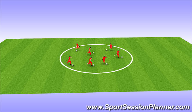 Football/Soccer Session Plan Drill (Colour): Technical Warm Up