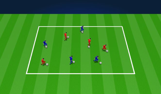 Football/Soccer Session Plan Drill (Colour): Free Dribble