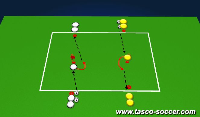 Football/Soccer Session Plan Drill (Colour): Warm-Up 1