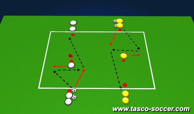 Football/Soccer Session Plan Drill (Colour): Warm-Up 2
