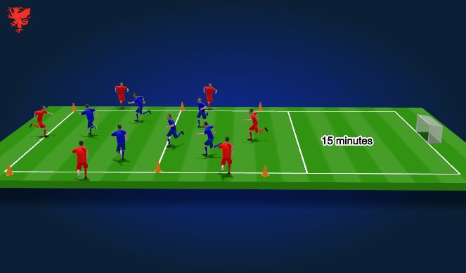 Football/Soccer Session Plan Drill (Colour): Screen 3