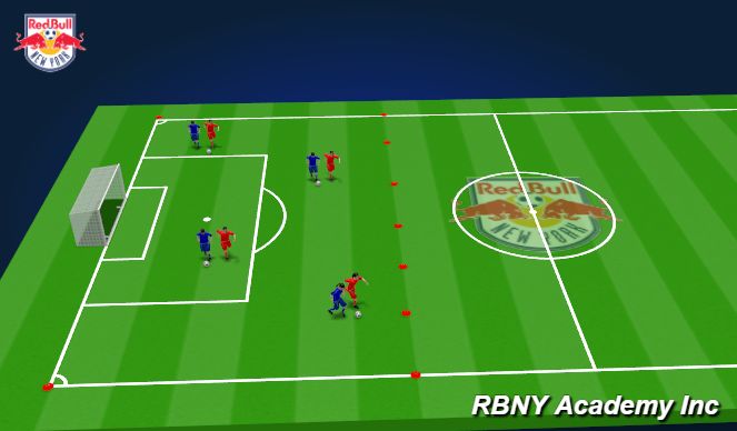 Football/Soccer Session Plan Drill (Colour): Warmup