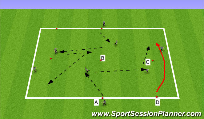 Football/Soccer Session Plan Drill (Colour): Technical Warm Up