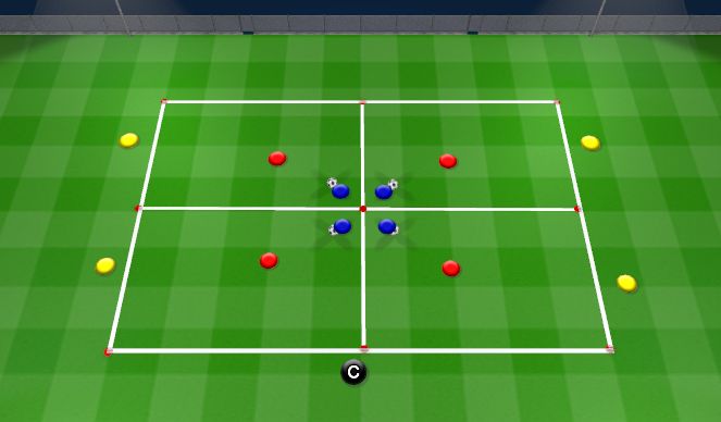 Football/Soccer Session Plan Drill (Colour): Practice - Gladiator 1 v 1