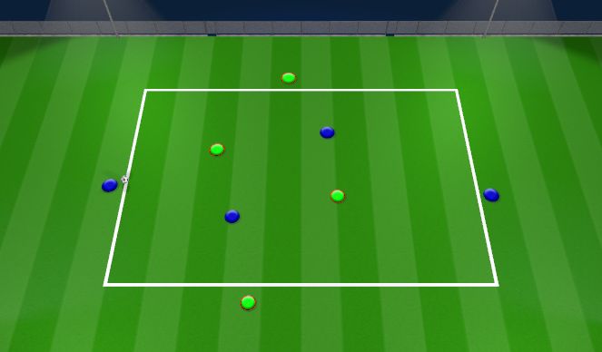 Football/Soccer Session Plan Drill (Colour): Target Possession (Opposed)
