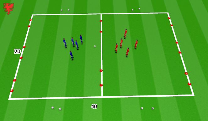 Football/Soccer Session Plan Drill (Colour): Small Sided Game