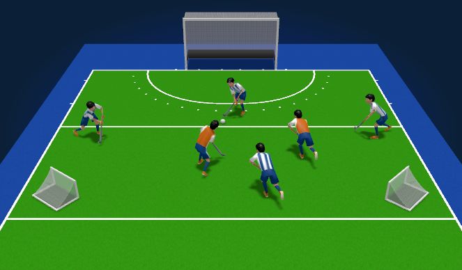 Hockey Session Plan Drill (Colour): 16 Hit Outs